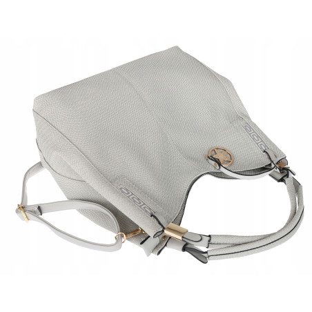 Torebka Damska Worek Listonoszka Duża Torba Shopper na Ramię CH228 Szara