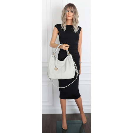 Torebka Damska Worek Listonoszka Duża Torba Shopper na Ramię CH228 Szara