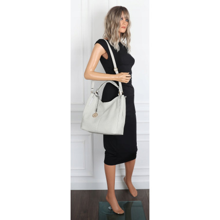 Torebka Damska Worek Listonoszka Duża Torba Shopper na Ramię CH228 Szara