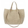 Torebka Damska Worek Shopper Torba na Ramię duża modna pajemna N5047 Beżowa