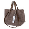Torebka Damska Worek Shopper Torba na Ramię duża pajemna N5047 Czekoladowa