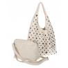 Torebka damska shopper 2w1 worek listonoszka z ćwiekami torba 3505 Beżowa