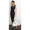 Torebka damska zamszowa shopper 2w1 elegancka lekka torba OS116 Beżowa