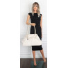 Torebka damska zamszowa shopper 2w1 elegancka lekka torba OS116 Beżowa