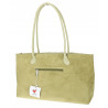 Torebka damska zamszowa shopper 2w1 elegancka lekka torba OS116 Zielona