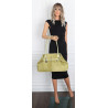 Torebka damska zamszowa shopper 2w1 elegancka lekka torba OS116 Zielona
