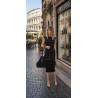 Torebka damska zamszowa shopper 2w1 elegancka lekka torba OS116 Czarna