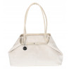 Torebka damska zamszowa shopper 2w1 elegancka lekka torba OS116 Beżowa