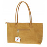 Torebka damska zamszowa shopper 2w1 elegancka lekka torba OS116 Żółta