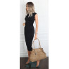 Torebka damska zamszowa shopper 2w1 elegancka lekka torba OS116 Beżowa