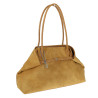 Torebka damska zamszowa shopper 2w1 elegancka lekka torba OS116 Żółta