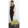 Torebka damska zamszowa shopper 2w1 elegancka lekka torba OS116 Zielona