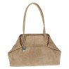 Torebka damska zamszowa shopper 2w1 elegancka lekka torba OS116 Beżowa