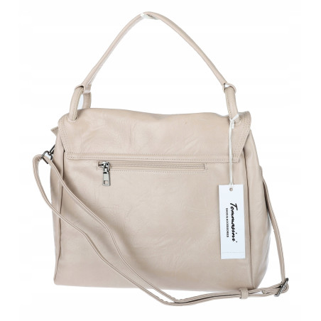 Torebka damska shopper worek listonoszka pojemna torba na ramię 3217 Beżowa