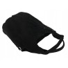 Torebka damska shopper worek zamsz elegancka lekka modna torba 1789 Czarna
