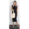 Torebka damska shopper worek zamsz elegancka lekka modna torba 1789 Beżowa