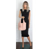 Torebka damska shopper worek zamsz elegancka lekka modna torba 1789 Różowa