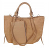 Torebka damska shopper duża zamszowa na ramię elegancka torba R967 Beżowa