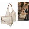 Torebka damska shopper worek listonoszka 2w1 lekka torba WSY26812 Złota