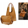 Torebka damska shopper worek listonoszka 2w1 lekka torba WSY26812 Żółta