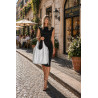 Torebka damska shopper worek listonoszka 2w1 lekka torba WSY26812 Srebrna