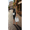 Torebka damska shopper worek listonoszka 2w1 lekka torba WSY26812 Srebrna