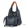 Torebka damska shopper worek listonoszka 2w1 lekka torba WSY26812 Granatowa