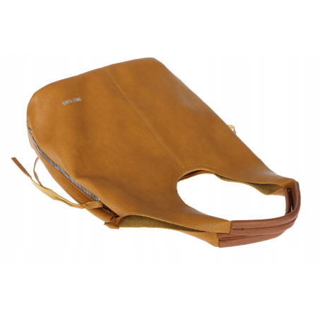 Torebka damska shopper worek listonoszka 2w1 lekka torba WSY26812 Żółta