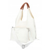 Torebka damska shopper worek listonoszka 2w1 lekka torba WSY26812 Biała