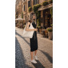 Torebka damska shopper worek listonoszka 2w1 lekka torba WSY26812 Beżowa