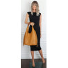 Torebka damska shopper worek listonoszka 2w1 lekka torba WSY26812 Żółta