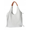 Torebka damska shopper worek listonoszka 2w1 lekka torba WSY26812 Srebrna