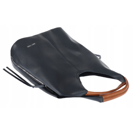 Torebka damska shopper worek listonoszka 2w1 lekka torba WSY26812 Granatowa