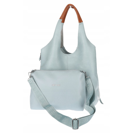 Torebka damska shopper worek listonoszka 2w1 lekka torba WSY26812 Niebieska