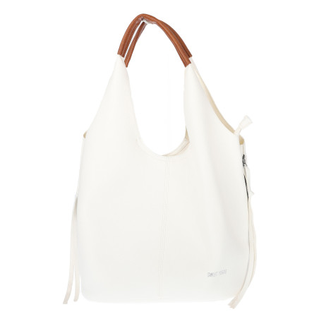 Torebka damska shopper worek listonoszka 2w1 lekka torba WSY26812 Biała