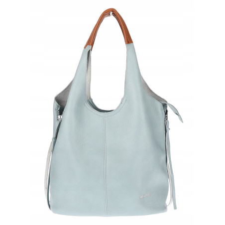 Torebka damska shopper worek listonoszka 2w1 lekka torba WSY26812 Niebieska