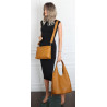 Torebka damska shopper worek listonoszka 2w1 lekka torba WSY26812 Żółta