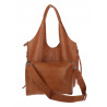 Torebka damska shopper worek listonoszka 2w1 lekka torba WSY26812 Brązowa