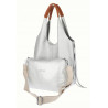Torebka damska shopper worek listonoszka 2w1 lekka torba WSY26812 Srebrna