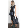 Torebka damska shopper worek listonoszka 2w1 lekka torba WSY26812 Granatowa