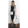 Torebka damska shopper worek listonoszka 2w1 lekka torba WSY26812 Srebrna