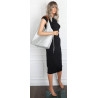 Torebka damska shopper worek listonoszka 2w1 lekka torba WSY26812 Srebrna