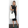 Torebka damska shopper worek listonoszka 2w1 lekka torba WSY26812 Biała