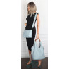 Torebka damska shopper worek listonoszka 2w1 lekka torba WSY26812 Niebieska