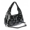 Torebka damska worek listonoszka shopper z ćwiekami modna C90560 Czarna