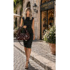 Torebka damska worek listonoszka shopper z ćwiekami modna C90560 Czekoladowa