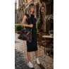 Torebka damska worek listonoszka shopper z ćwiekami modna C90560 Czekoladowa