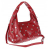 Torebka damska worek listonoszka shopper z ćwiekami modna C90560 Czerwona