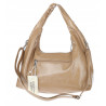 Torebka damska worek listonoszka shopper z ćwiekami modna C90560 Beżowa