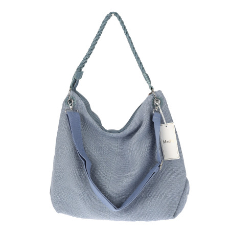 Torebka Damska Worek Shopper Torba na Ramię duża pajemna MA352 Niebieska